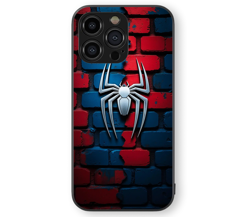 Heroic Web Premium Glass Mobile Cover