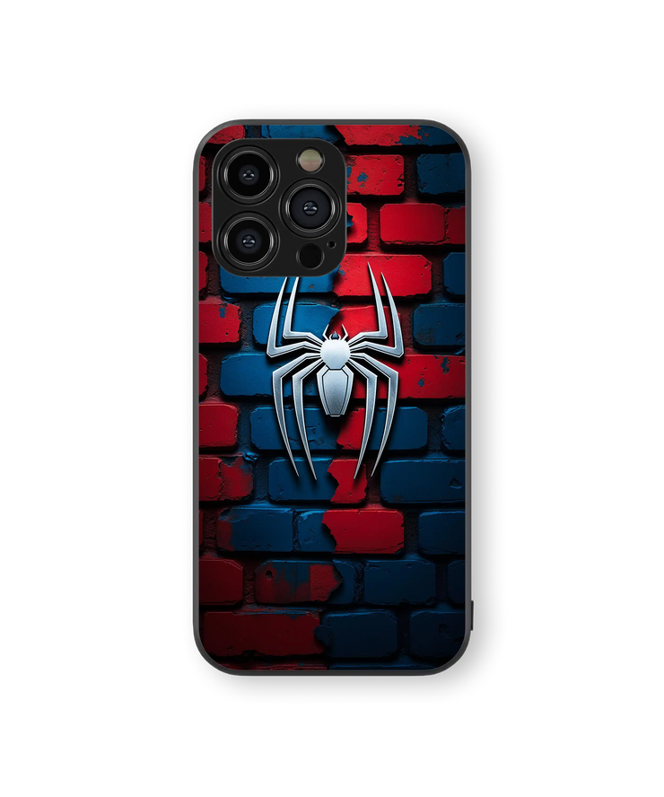 Heroic Web Premium Glass Mobile Cover