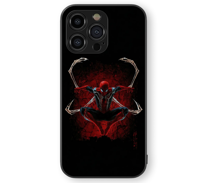 Heroic Web-Slinger Premium Glass Mobile Cover
