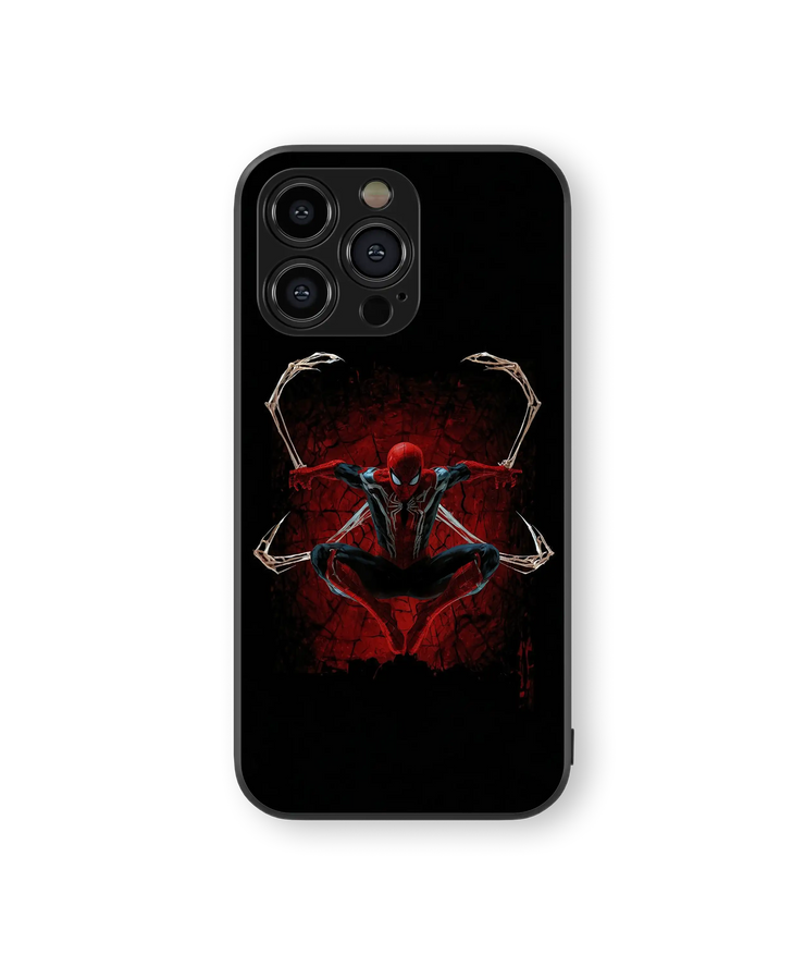 Heroic Web-Slinger Premium Glass Mobile Cover