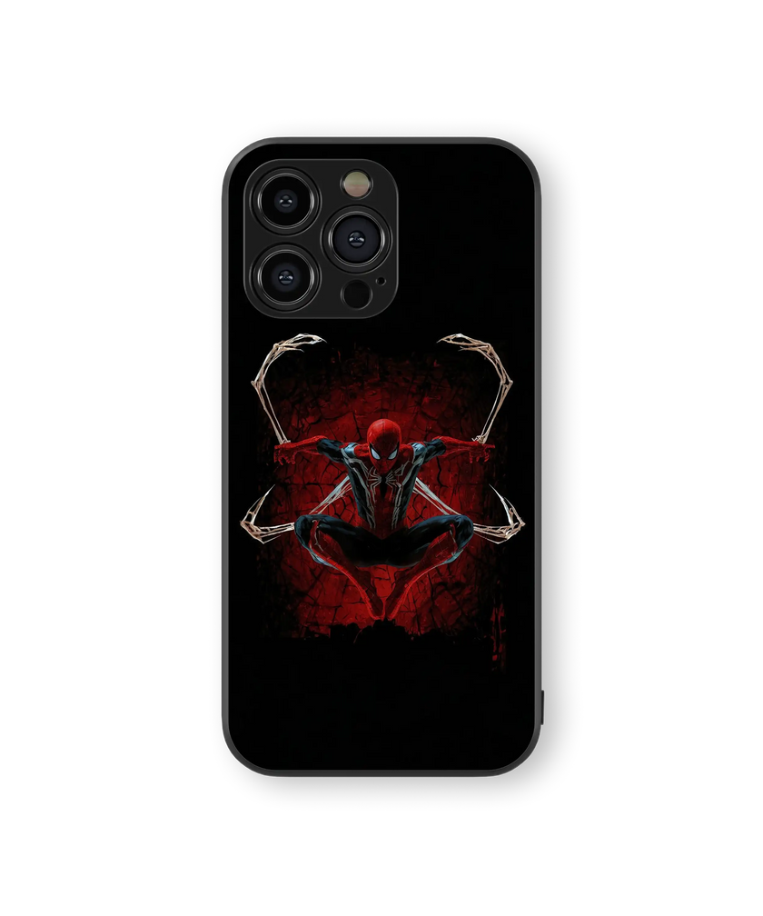 Heroic Web-Slinger Premium Glass Mobile Cover
