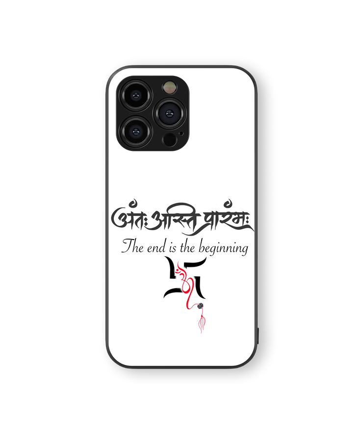 Spiritual Elegance Premium Glass Mobile Cover