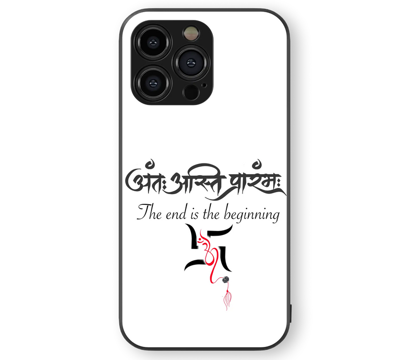 Spiritual Elegance Premium Glass Mobile Cover