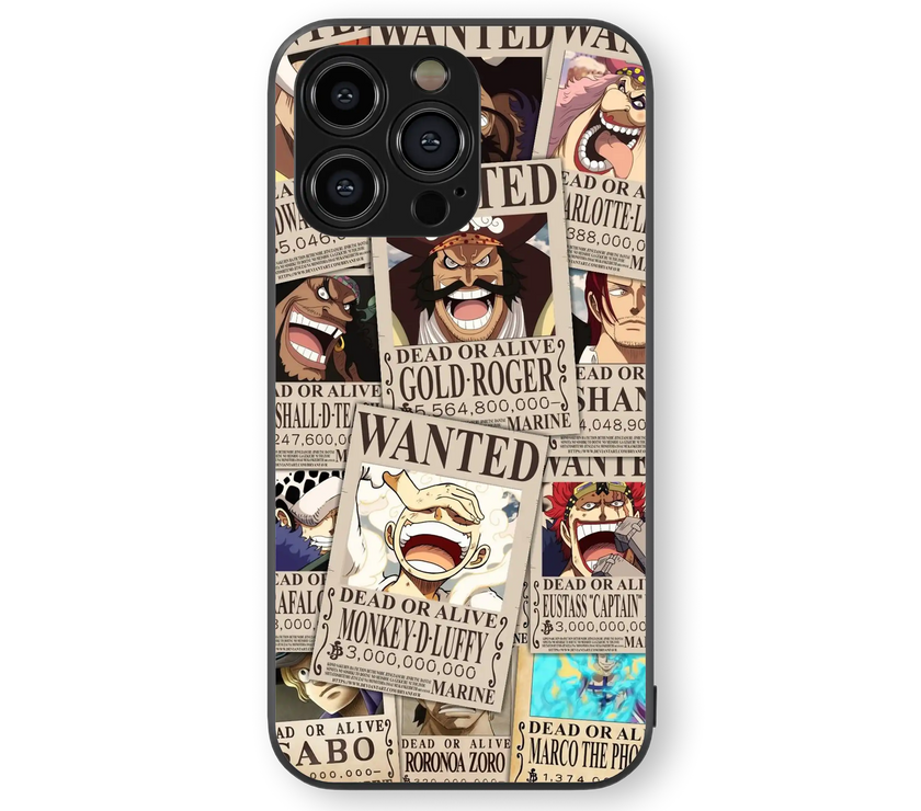 Wanted Posters Anime Premium Glass Mobile Cover
