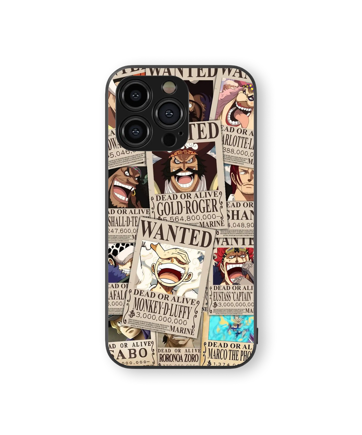 Wanted Posters Anime Premium Glass Mobile Cover