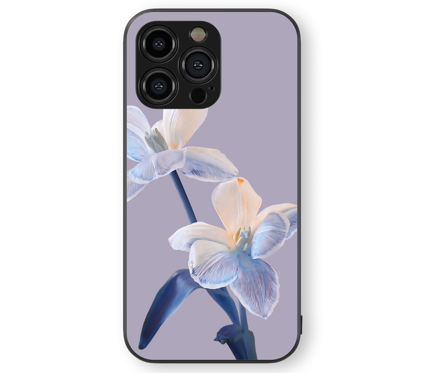 Floral Serenity Premium Glass Mobile Cover
