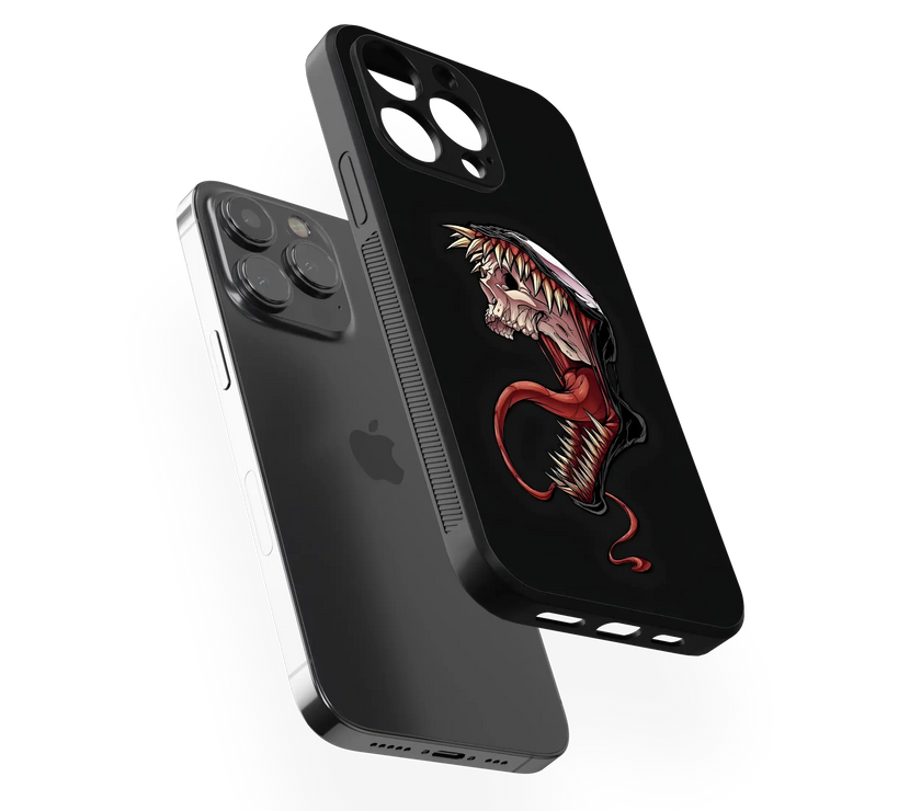 Edgy Skull Premium Glass Mobile Cover
