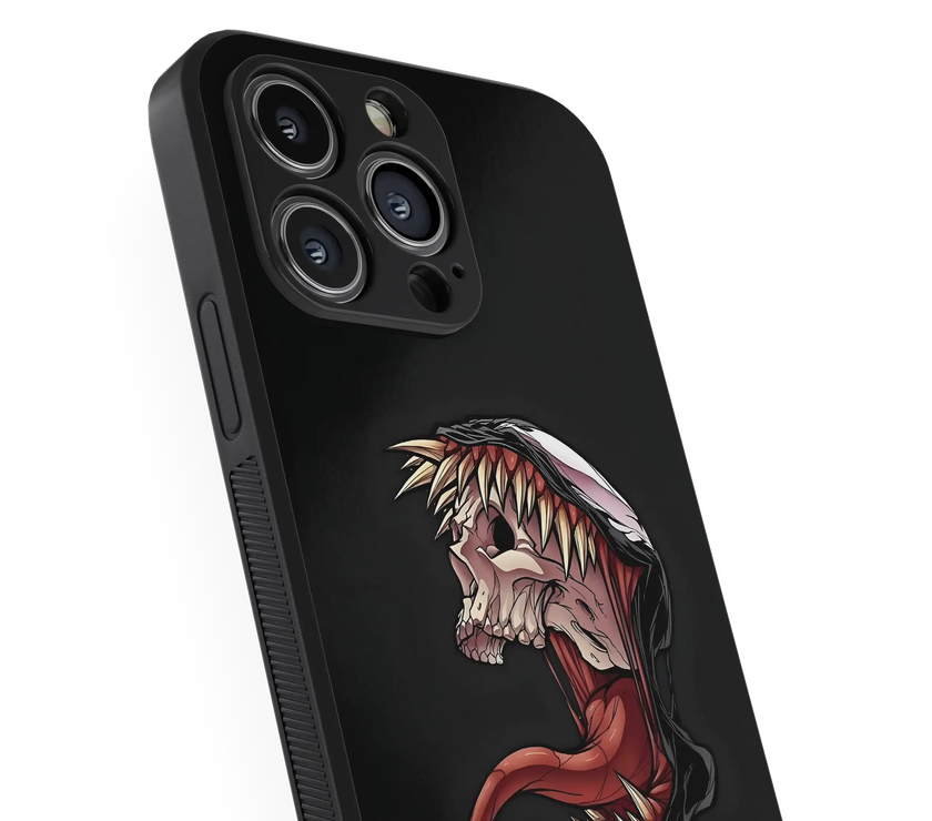 Edgy Skull Premium Glass Mobile Cover