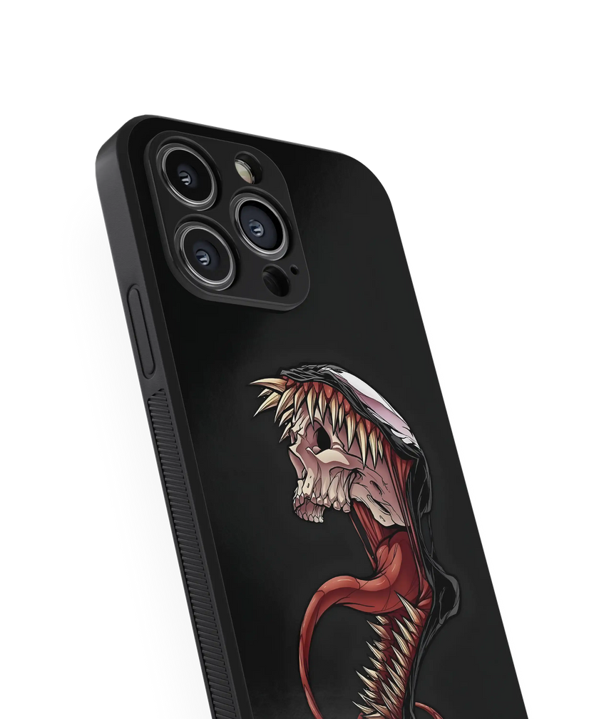 Edgy Skull Premium Glass Mobile Cover