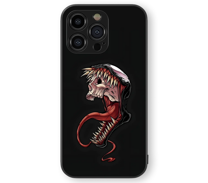 Edgy Skull Premium Glass Mobile Cover