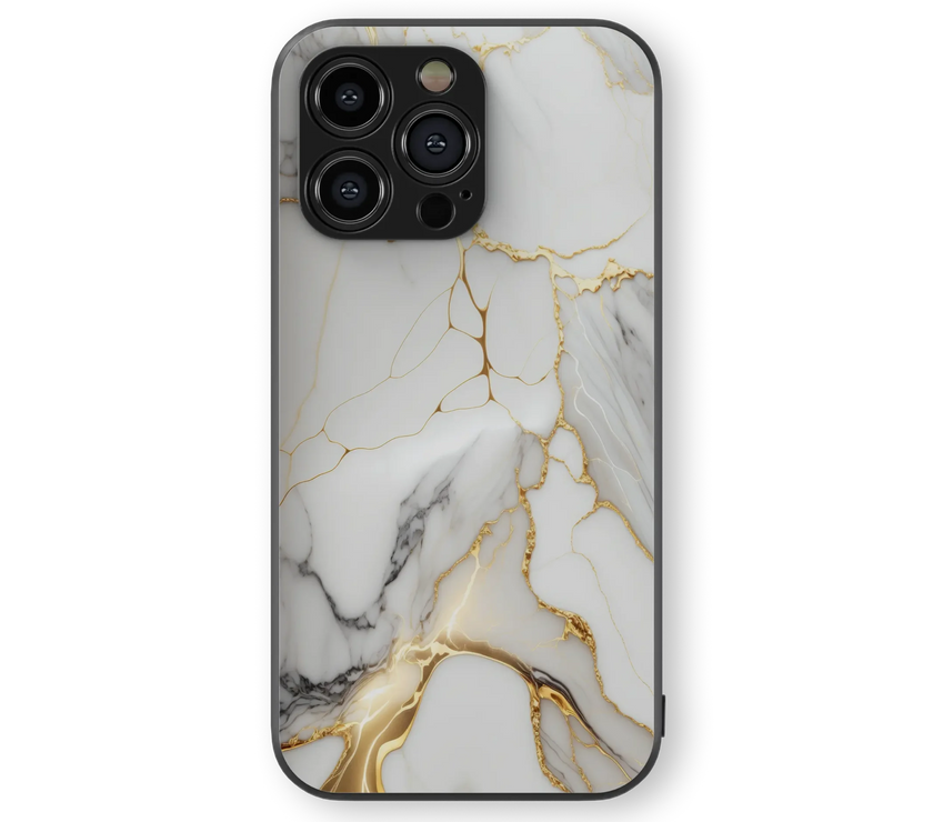 Marble Elegance Glass Mobile Cover | Luxe Series | Premium Glass Back Case